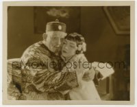 7f679 MR. WU 8x10.25 still 1927 c/u of sad Asian Lon Chaney Sr. hugging granddaughter Renee Adoree!