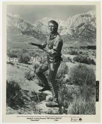 7f701 NEVADA SMITH 8x10 still 1966 best portrait of Steve McQueen pointing rifle by mountains!