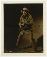 7f065 NIGHT PASSAGE color 8.25x10 still 1957 best full-length image of James Stewart holding rifle!