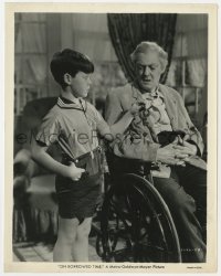 7f718 ON BORROWED TIME 8x10.25 still 1939 Lionel Barrymore in wheelchair by young Bobs Watson!