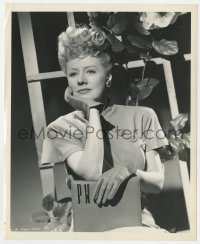 7f733 OVER 21 8.25x10 still 1945 great posed portrait of pretty Irene Dunne by Coburn!