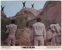 7f071 PLANET OF THE APES color 8x10 still 1968 Charlton Heston stands by his fellow astronauts!