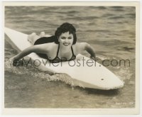 7f805 RULERS OF THE SEA candid 8x10 key book still 1939 Margaret Lockwood w/paddle board on location!