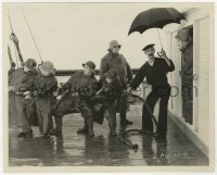 7f807 SAILOR 8x10 still 1921 Clyde Cook with umbrella doing very little to help ship's crew!
