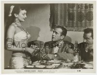 7f836 SIROCCO 8x10.25 still 1951 Humphrey Bogart & Nick Dennis stare at sexy Carmen D'Antonio