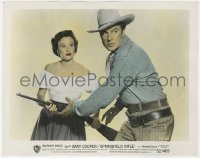 7f086 SPRINGFIELD RIFLE color 8x10.25 still 1952 c/u of Gary Cooper grabbing rifle from Thaxter!