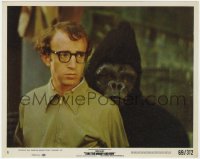 7f090 TAKE THE MONEY & RUN 8x10 mini LC #1 1969 great close up of Woody Allen & fake ape!