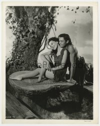 7f895 TARZAN'S NEW YORK ADVENTURE 8x10.25 still 1942 romantic portrait of Weissmuller & O'Sullivan!