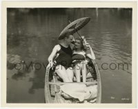 7f934 TURN BACK THE CLOCK 8x10.25 still 1933 Lee Tracy & Peggy Shannon wearing swimsuits in canoe!