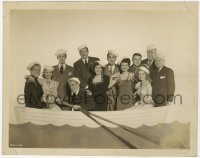 7f938 TWO GIRLS & A SAILOR candid 8x10.25 still 1944 Durante, Johnson, DeHaven Cugat & cast in boat!
