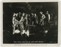 7f954 VIRGINIAN 8x10.25 still 1929 Gary Cooper & cowboys threaten cattle thieves by campfire!