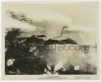 7f960 WAR OF THE WORLDS 8x10 still 1953 great special effects image of alien war ships over city!