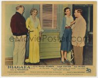 7f064 NIAGARA color English FOH LC 1953 sexy Marilyn Monroe in nightgown w/ Peters, Adams & Collins!