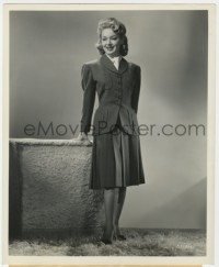7f146 ANNE SHIRLEY 8.25x10 still 1942 wearing 100% wool skirt & jacket that are now banned!