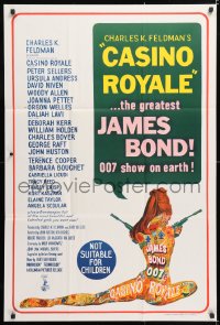 7g552 CASINO ROYALE Aust 1sh 1967 all-star James Bond spy spoof, psychedelic McGinnis-like art!