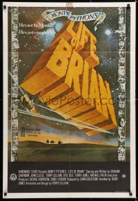 7g598 LIFE OF BRIAN Aust 1sh 1979 Monty Python, Graham Chapman, different title art and design!