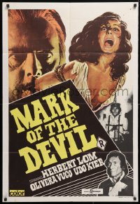 7g604 MARK OF THE DEVIL Aust 1sh 1973 Hexen bis aufs Blut gequalt, horrifying exorcism!