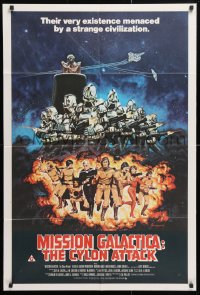 7g606 MISSION GALACTICA: THE CYLON ATTACK Aust 1sh 1979 Tanenbaum sci-fi art!