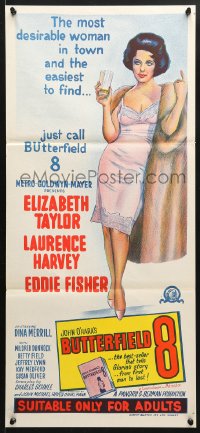 7g702 BUTTERFIELD 8 Aust daybill R1966 sexy Elizabeth Taylor is most desirable & easiest to find!
