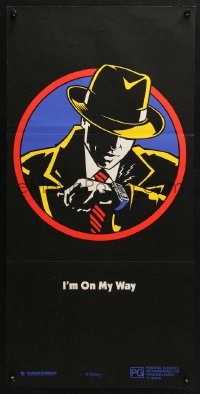 7g987 DICK TRACY teaser Aust daybill 1990 cool art of Warren Beatty as Gould's classic detective!