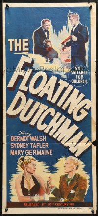 7g778 FLOATING DUTCHMAN Aust daybill 1952 Dermot Walsh, wild art of woman struggling with man