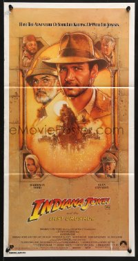 7g827 INDIANA JONES & THE LAST CRUSADE Aust daybill 1989 Harrison Ford, Sean Connery, Spielberg