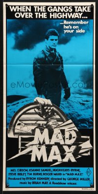 7g855 MAD MAX Aust daybill R1981 Mel Gibson, George Miller post-apocalyptic classic!