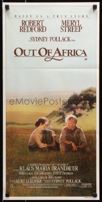 7g880 OUT OF AFRICA Aust daybill 1985 Robert Redford & Meryl Streep, directed by Sydney Pollack!