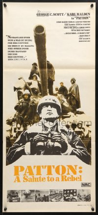 7g885 PATTON Aust daybill 1970 General George C. Scott military World War II classic!