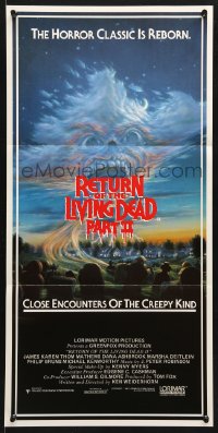 7g904 RETURN OF THE LIVING DEAD 2 Aust daybill 1988 just when you thought it was safe to be dead!
