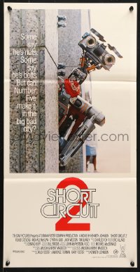 7g923 SHORT CIRCUIT 2 Aust daybill 1988 Johnny Five, some say he's nuts, some say he's bolts!