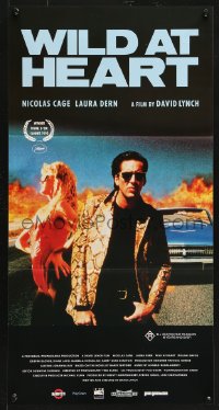 7g972 WILD AT HEART Aust daybill 1990 David Lynch, cool different image of Nicolas Cage & Dern!