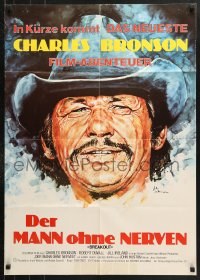 7g514 BREAKOUT advance German 1975 cool completely different close-up artwork of Charles Bronson!