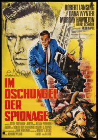 7g404 DANGER HAS TWO FACES German 1967 Robert Lansing couldn't die because he stole a dead man's face!