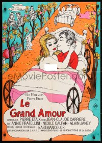 7g426 GREAT LOVE German 1969 Pierre Etaix's Le Grand Amour, completely different sexy art!