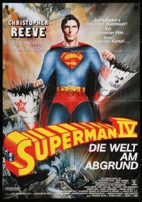 7g495 SUPERMAN IV German 1988 great different art of super hero Christopher Reeve by Bussi!
