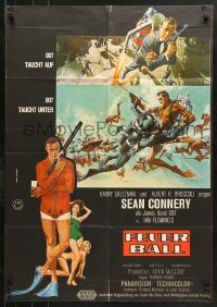 7g497 THUNDERBALL German 1965 Sean Connery as James Bond 007 by Robert McGinnis & Frank McCarthy!