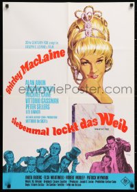 7g511 WOMAN TIMES SEVEN German 1967 Klaus Dill art of sexy Shirley MacLaine as a blonde!