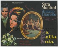 7g045 LA BELLA LOLA Mexican LC 1963 wonderful art of beautiful Sara Montiel & Antonio Cifariello!