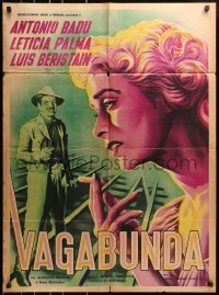 7g261 TRAMP Mexican poster 1950 Antonio Badu, Leticia Palma, Luis Beristain, Adalberto Ramirez!