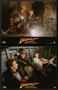 7g170 INDIANA JONES & THE KINGDOM OF THE CRYSTAL SKULL 8 French LCs 2008 Harrison Ford, Karen Allen!