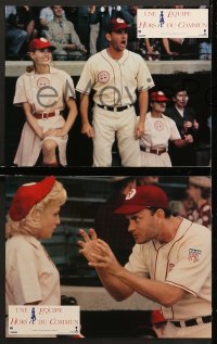 7g121 LEAGUE OF THEIR OWN 12 French LCs 1992 Tom Hanks, Madonna, Geena Davis, women's baseball!