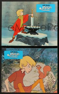 7g148 SWORD IN THE STONE 9 style B French LCs R1970s Disney's story of young King Arthur!