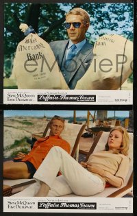 7g150 THOMAS CROWN AFFAIR 9 style B French LCs 1968 Steve McQueen & sexy Faye Dunaway!