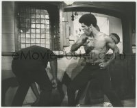 7h119 BLACK BELT JONES deluxe 11x13.75 still 1974 c/u of Jim Dragon Kelly beating up bad guys!
