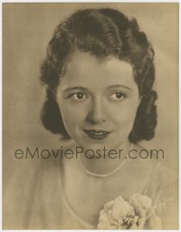 7h219 JANET GAYNOR deluxe 11x14 still 1930s head & shoulders portrait with facsimile signature!