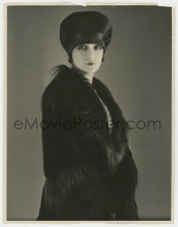 7h232 JETTA GOUDAL 11x14.25 still 1920s wonderful portrait of the pretty star in fur coat & hat!