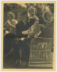 7h241 JOHN BARRYMORE deluxe 10x13 still 1932 MGM photo with son John Drew by William Grimes!