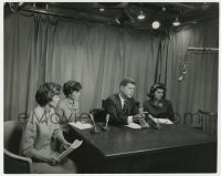 7h243 JOHN F. KENNEDY deluxe 7.75x9.5 still 1960 at interview with Eunice Kennedy Schriver!