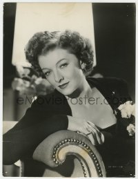 7h115 BEST YEARS OF OUR LIVES deluxe 10.25x13.5 still 1946 great seated portrait of Myrna Loy!